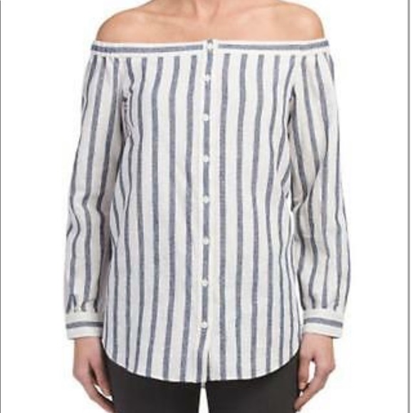 Derek Lam Tops - Derek Lam 10 Crosby Off Shoulder Linen Top NWT 10